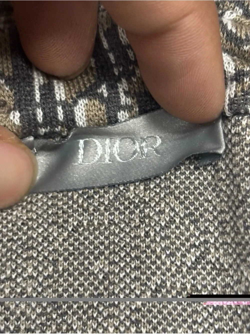 Christian DIOR OBLIQUE JACQUARD ALL OVER LONG SLEEVE SHIRT XL